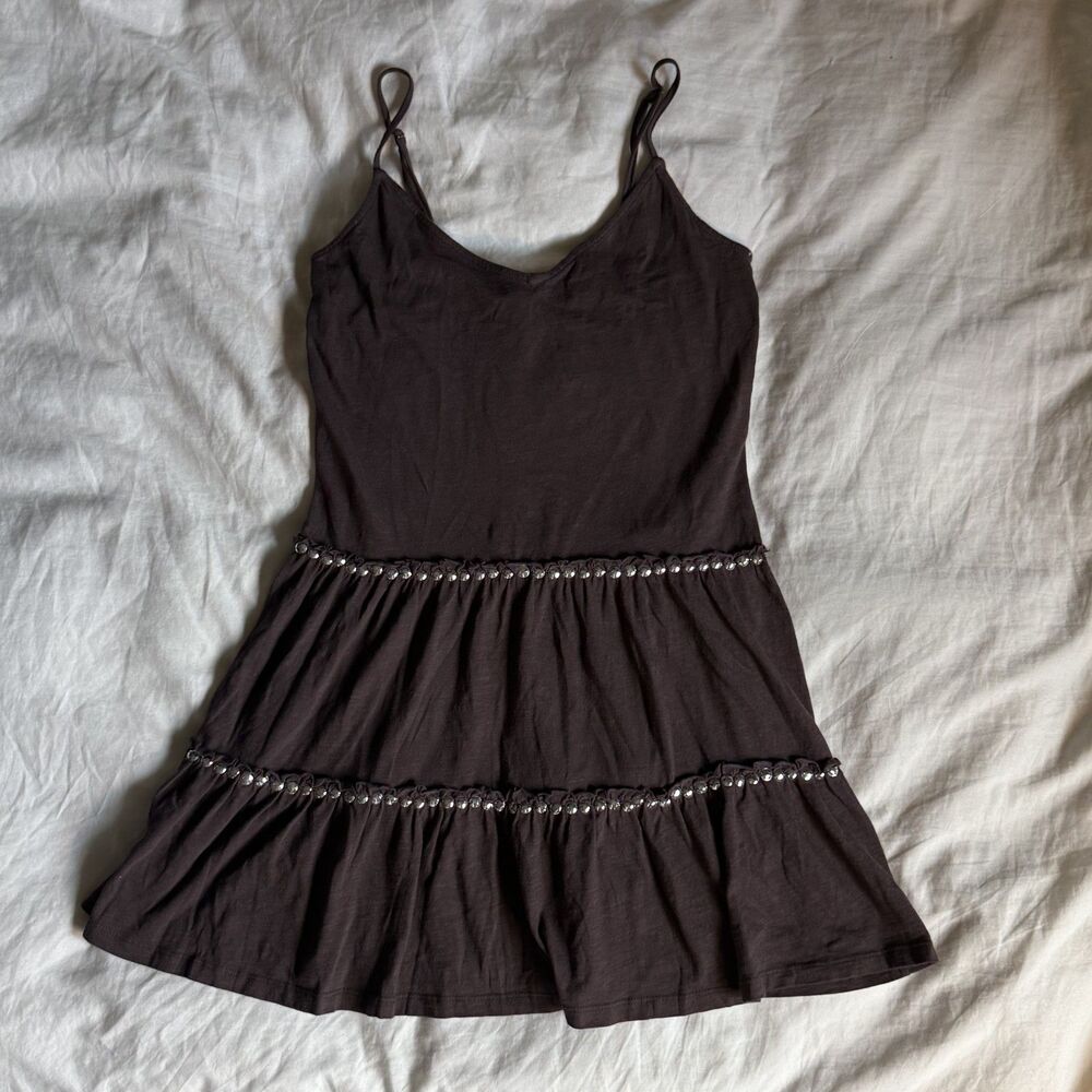 Brown Studded Sundress